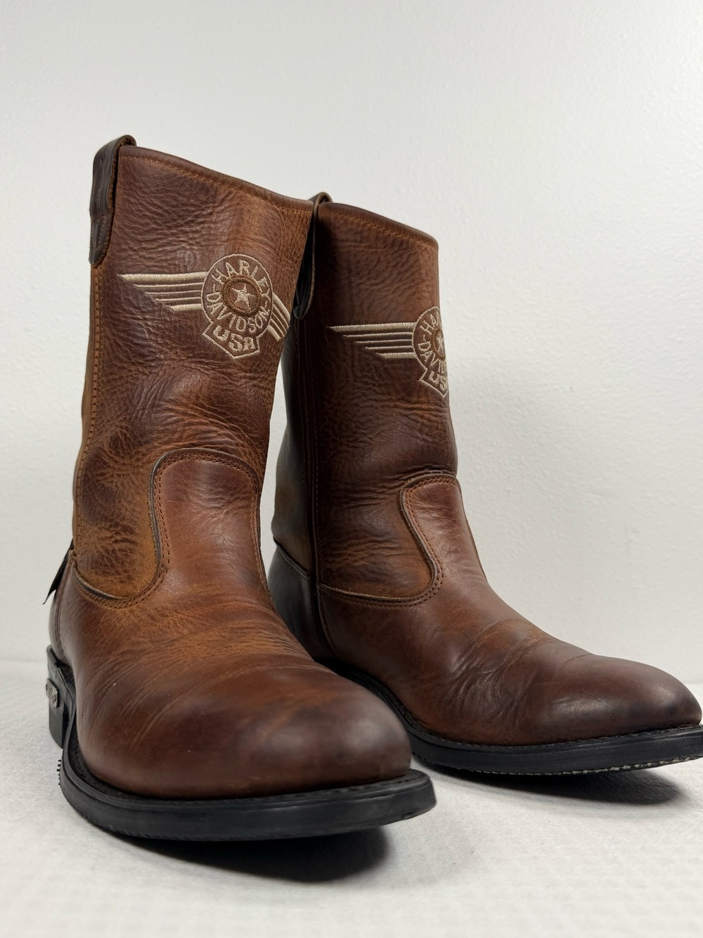 Vintage Harley Davidson Men’s Eagle Legend Riding Boots Size 8 M Made In USA